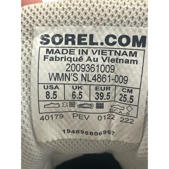 Sorel Womens Gray Out N About III Full Grain Leather Upper Mid Top Sneakers 8.5 - Picture 8 of 11